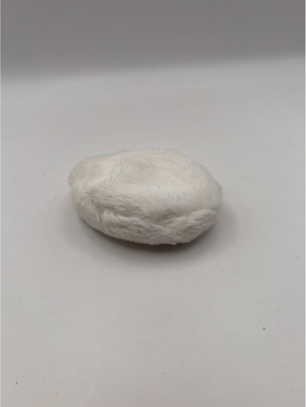 Vintage White Faux Fur Doll Hat Soft Fuzzy Round No Brand Miniature Hat for Doll